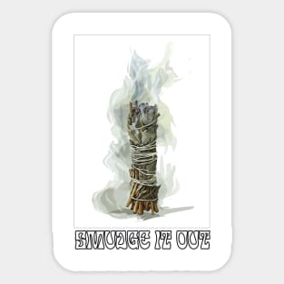 Smudge It Out T-Shirt - Dark Boho Sage Cleansing Sticker